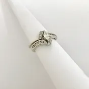 Ladies WG Wedding Set with Diamonds