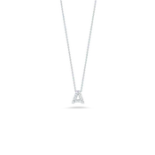 18K WHITE GOLD TINY TREASURES DIAMOND LOVE LETTER “A” NECKLACE