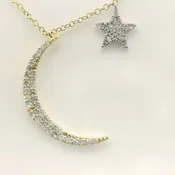 Celestial Moon and Star Pendant MEIRAT