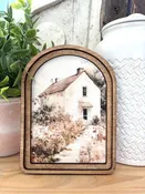 Arch Top Vintage Print – Muted Cottage