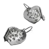 Alligator Scute Earrings - Alpaca
