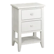 2 Drawer Chairside Cabinet White