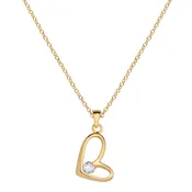 Gold Heart Locket Necklace