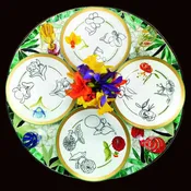 Mamie's Garden Dinner Plate — Set of 4, Blooming