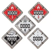 5 Page DOT Ident-O-Flip® Class 3 Class 3 Class 6 Class 7 BLANK PAGE Legend Flip Placard System with Rotating UN Numbers