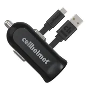 2.4A Car Charger + 3' Flat Micro USB Cable