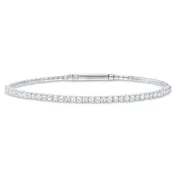 1 carat Flexible Half Eternity Lab Diamond Bangle 14k Gold