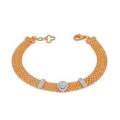18k Rose and White Gold Diamond Bracelet