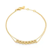 14K Gold Geometric Diamond Bracelet
