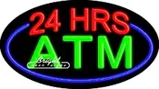 24 HRS ATM Flashing Neon Sign