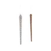 10"H Metal Rhinestone Icicle Ornament,
