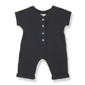 1 More In The Family - Muslin Romper - Anthracite