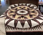 Amish Made Star of Beauty King Size Quilt signed by the Quilter