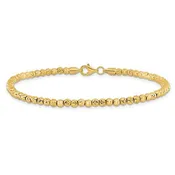 10K Diamond-Cut Beaded Bracelet