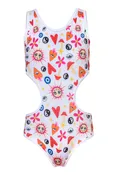 Back Off - Happy Hippie White One Piece