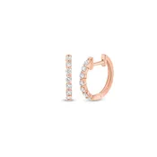 0.36 ct Prong-Set Diamond Huggie Earrings