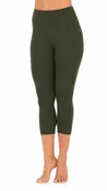 American Fitness Couture Women's Luxury High Waist 3/4 Length (Capri) Leggings