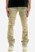 T.LT Blue Wavy Skinny Flare Jeans - Skinny Flare Fit