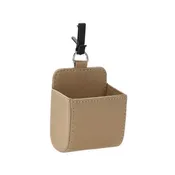 Car Auto Air Vent Leather Tidy Storage Hanging Bag Case Organizer [Beige]