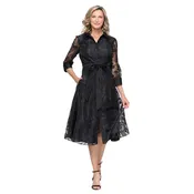 Alex Evenings Burnout Organza Midi Dress