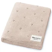 100% Organic Cotton Pointelle Swaddle Receiving Baby Blanket: Oatmeal