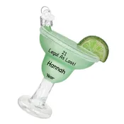 21ST Birthday Celebration Margarita GLASS Ornament