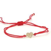 14kt Gold Jewelry Bracelet String Heart