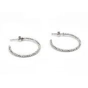 14K Diamond Cut Hoops