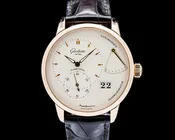 Glashütte Original PanoReserve 18K Rose Gold Silver Dial