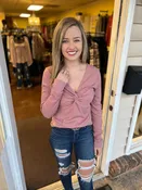 Back Together Twist Front Top