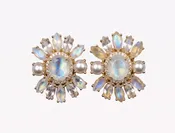 Soleil Moonstone Studs — Jill Andrews Gowns