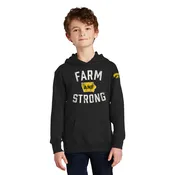 America Needs Farmers Farm Strong Youth Hoodie-Black