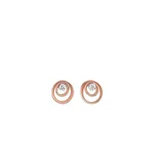 0.30ct Full Cut Diamond Dune Assolo Stud Earrings in 18K Pink Champagne Gold