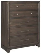 Brueban - Brown - Five Drawer Chest