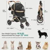 3 in 1 Dlx Stroller with Removeable Carrier with Bag