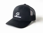 Big Wave Trucker Hat - Black w/ White Logo — Encounter Hat Co