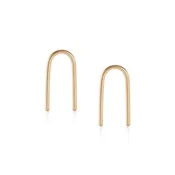 Baleen U Earrings - Gold Fill