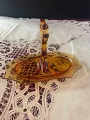 Amber Glass Caddy with Handle — Orr-Reed  Est. 1946