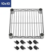 10"d Chrome Wire Shelves with Shelf Clips