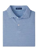 Peter Millar Men's Albatross Striped Cotton-Blend Pique Polo