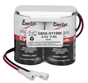 4.0V 5.0AH 1X2 Per DWG (10″ overhang WL) Matching DC, Clear Shk
