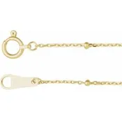 10K Yellow Gold 1.7 mm Satellite Bead Cable 18" Chain. CH1266:602:P