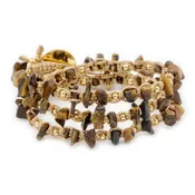 Dhara - Tiger's Eye Macrame Wrap