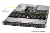 1U Dual CPU Intel Xeon, 10x 2.5", 24 DIMM, Virtualization & Cloud Computing - 1029U-TRT