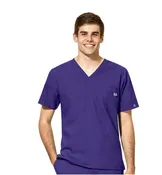 TTU Whitson-Hester Nursing Uniform Scrubs W123 Mens Top Grape