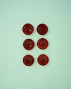 Amber 3/4" Corozo Nut Buttons: Set of 6