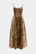 BIANCA™ - Bold Leopard Print Midi Dress