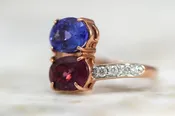 Tanzanite and Tourmaline ring — Y2K Jewelers | Engagement ring and luxury gemstone jeweler