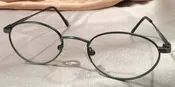 Green Peas – Teal and Matte Black Oval Metal Frames