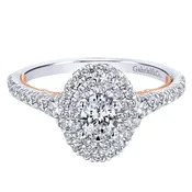 14KT White and Rose Gold Two-Tone Engagement Ring